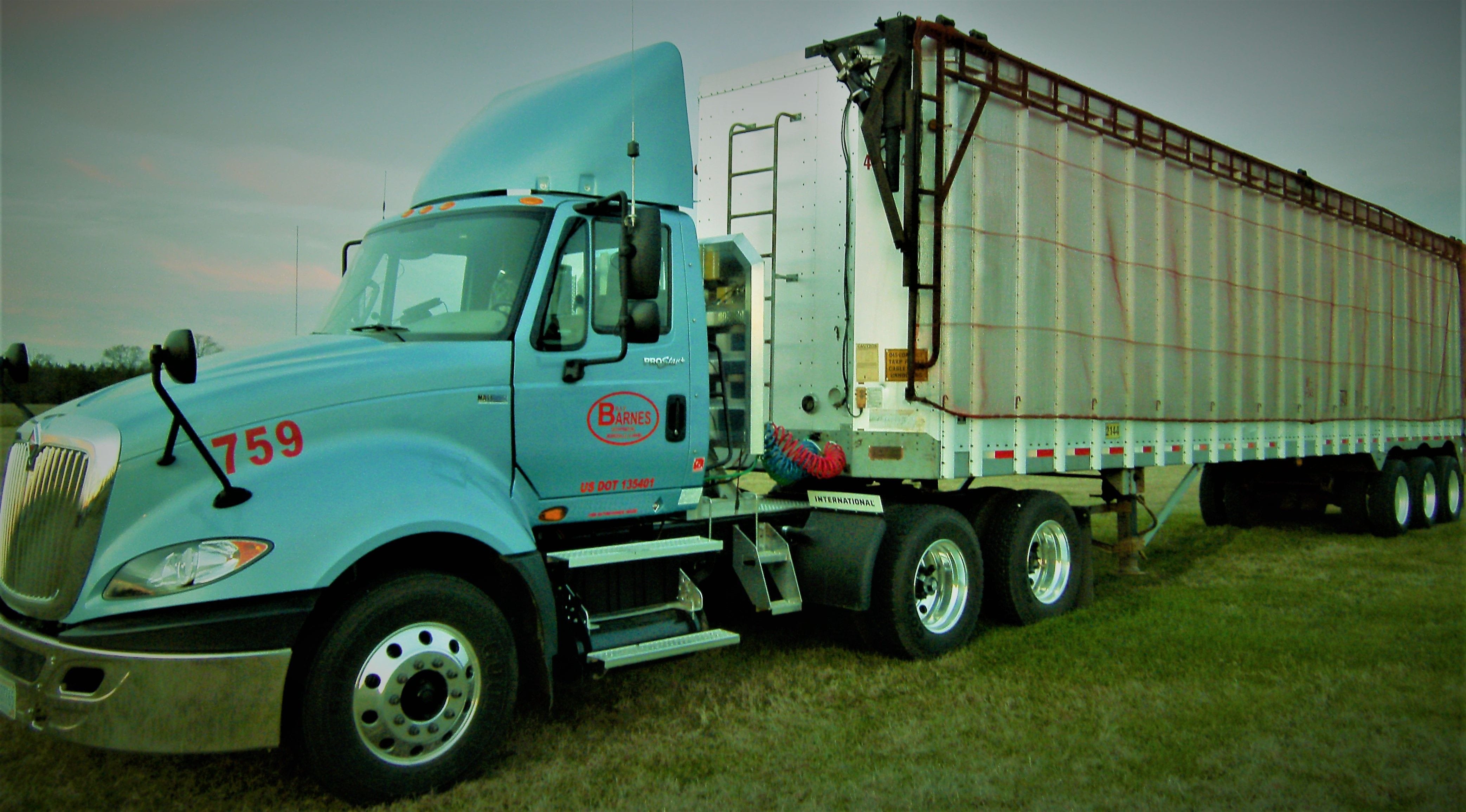 White Truck and Trailer